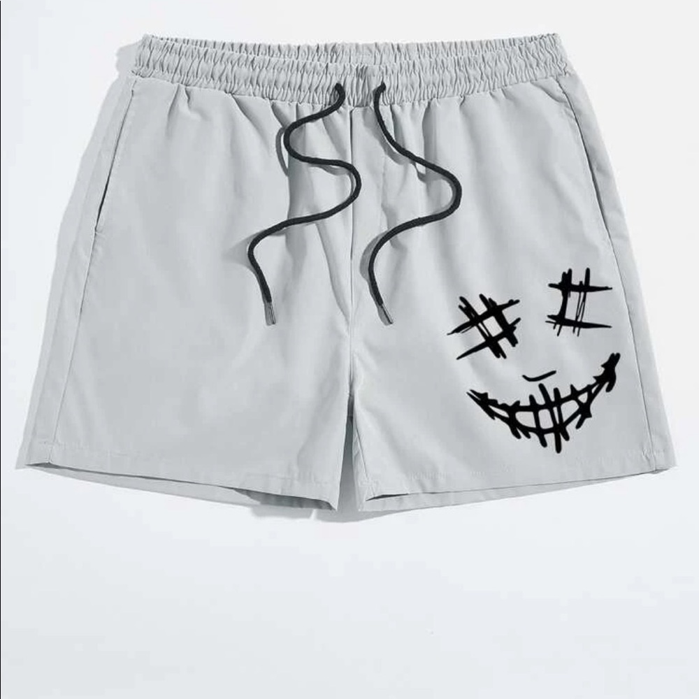 Men’s grey drawstring shorts